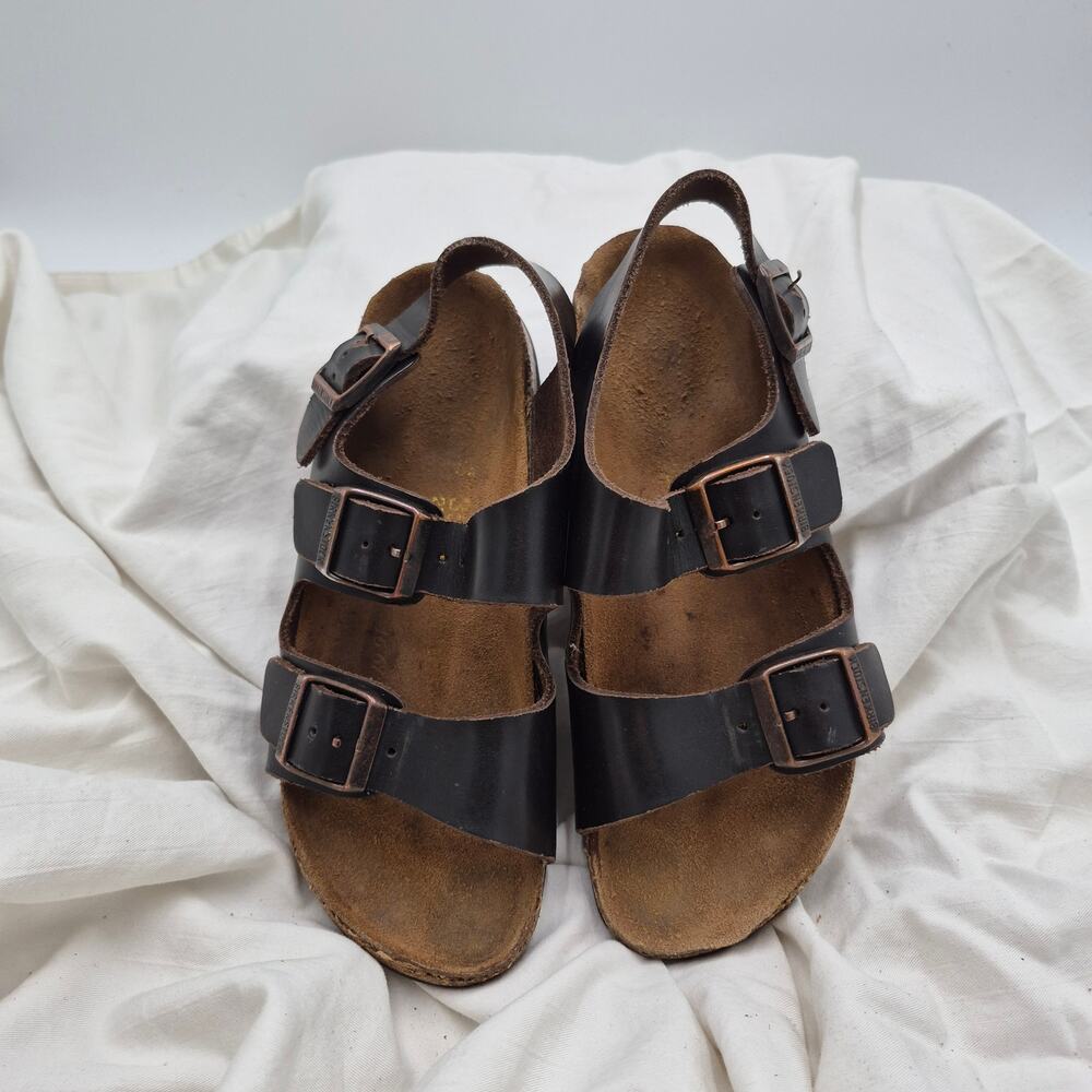 Birkenstock Milano Brown Nubuck Oiled Leather KIDS Size 35 size 4.5